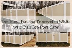 Massey Tan Vinyl Fence Install in Southern MD