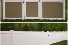 Massey Fence 2 Tone Vinyl Fence with Lattice