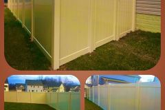 Massey Fence 6 Foot Almond Vinyl Fence