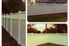 Massey White Vinyl Closed Spindle Top Privacy Fence