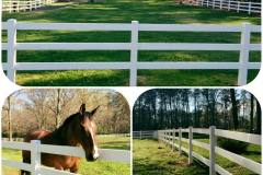 Massey Fence 3-Board Vinyl Paddock Fencing