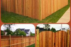 Massey Custom Cedar Privacy Fence with Deluxe Lattice Top