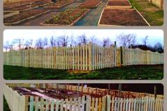 Massey Fence Pressure Treated Wood Scallop Cut Picket Fence